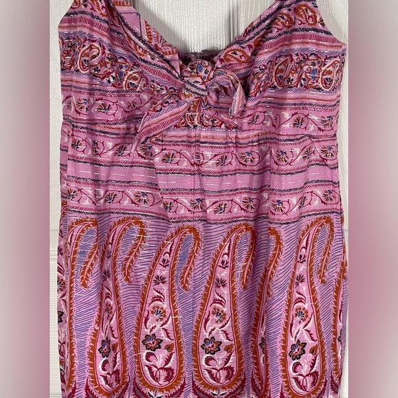 J. Crew Point Sur Paisley Tie Front Wide Leg Jumpsuit‎ Size 2 - Picture 6 of 11